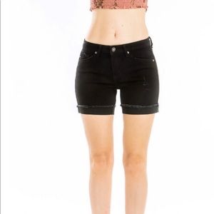 Kancan black denim shorts